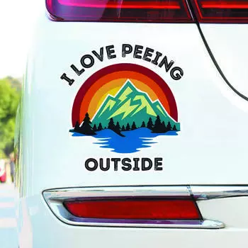 DS13# 15x14.5 см уникальные водонепроницаемые виниловые наклейки с изображением гор из мультфильмов - глянцевая блестящая отделка для автомобилей и ноутбуков, легко наносится 15x14.5cm