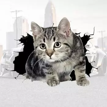DS15# 15x11 см наклейки на автомобиль с рисунком кошки, защитное покрытие от царапин для автомобиля, мотоцикла, прицепа, внедорожника, окон, ноутбуков, декоративные наклейки, универсальная посадка 15x11cm