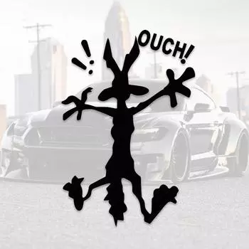 DS24 # 12x18 см Водонепроницаемая блестящая наклейка с кроликом - ослепительная геометрическая наклейка для внедорожника, грузовика, ноутбука, глянцевая и самоклеящаяся 12x18cm белый