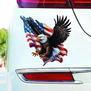 DS36 # 15x15 см Наклейка на автомобиль Наклейка с изображением орла США - Креативные виниловые наклейки на автомобиль Водонепроницаемые наклейки на мотоциклы 15x15cm