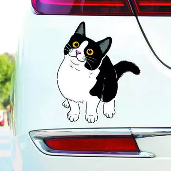 DS38#12.5x15см Милые мультяшные наклейки для автомобиля с кошкой Водонепроницаемая виниловая наклейка для грузовика, мотоцикла, скутера, наклейки, автомобильные аксессуары 12.5x15cm
