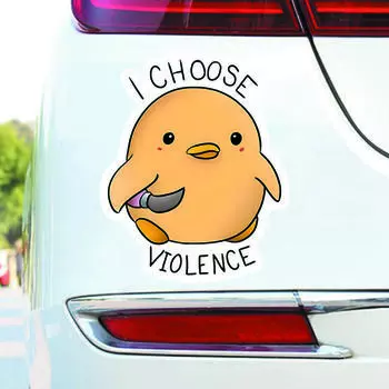 DS46#12x15см Я выбираю насилие наклейки на автомобиль водонепроницаемые виниловые наклейки на автомобиль внешние аксессуары 12x15cm