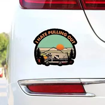 DS49#14x12см Я ненавижу вытаскивать кемпинг смешная наклейка на машину водонепроницаемая виниловая наклейка внешние аксессуары для автомобиля 14x12cm