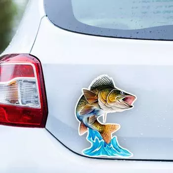 DS62#13x18см 3D Рыба Автомобильная Наклейка Креативные Водонепроницаемые Наклейки На Автомобиль Виниловая Наклейка Мотоцикл Декоративные Аксессуары 13x18cm