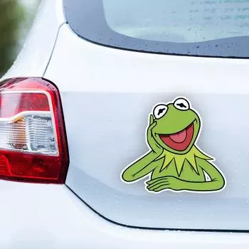 DS63#13.7X15см Мультяшные лягушки наклейки на машину Креативные водонепроницаемые наклейки на машину Виниловые наклейки Мотоцикл Декоративные аксессуары 13.7x15cm
