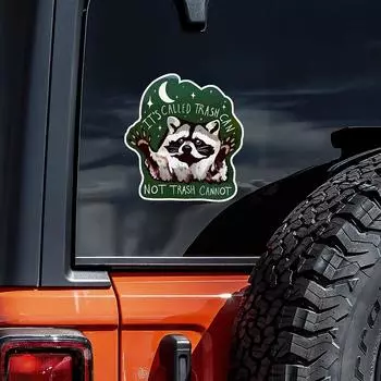 DS68#13x14см Наклейка на автомобиль с изображением енота - прочная, устойчивая к атмосферным воздействиям и ультрафиолетовому излучению - для автомобиля, грузовика 13X14cm