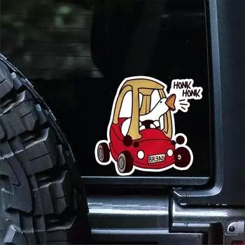 DS69#13X14см Забавный гусиный гусиный гудок виниловая наклейка на автомобиль для универсального декора прочная водостойкая наклейка 13X14cm