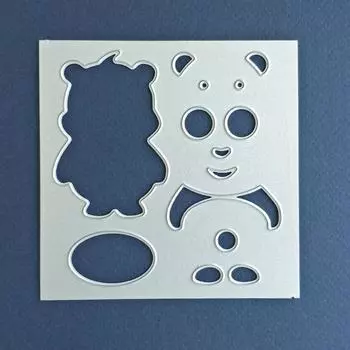 DS-1085 Скрапбукинг DIY Панда Модель Вырубной штамп Модель DIY Вырубной штамп из углеродистой стали с тиснением серебряный