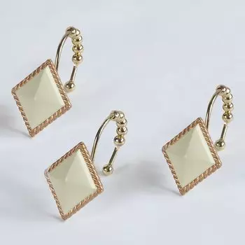 DS DESIGN Corinthia Bath Curtain Set of 12 Hangers,