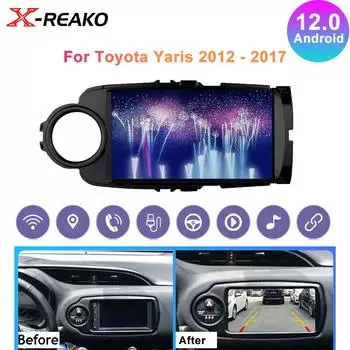 DSP Android 2 din Android авто радио для Toyota Yaris 2012 2013 20014-2017 Carplay автомобильный мультимедийный плеер GPS авто радио 1+32 белый