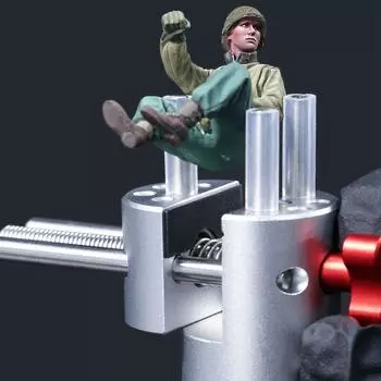 DSPIAE A T-HV Craft Tools Направленные настольные тиски для модельера, тиски для универсальных электроинструментов, нержавеющая сталь, красные