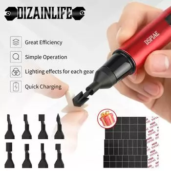 DSPIAE ES-A возвратно-поступательная шлифовальная машинка DIY электрическая USB-зарядка шлифовальная ручка пластиковая модель шлифовальные головки наждачная бумага военные ремесленные инструменты