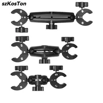 Dual-Ball Clamp Mount Handlebar Mount Bike Motorcycle Bicycle Extension Rod Stick for GoPro 13 12 11 10 Insta360 X4 DJI Action 4 Motocycle