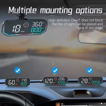 Dual Functionality Car GPS Head Up Display Unit Featuring User Friendly Design and Enhanced Visibility Features CHINA
