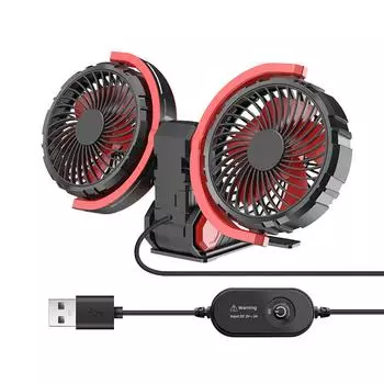 Dual Head Car Fan Cooling Fan Car Cooling Fan Powerful Electric Fan For Sedan SUV RV Truck