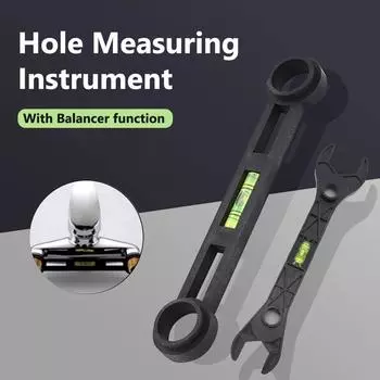 Dual Headed Wrench w/ Spirit Level Manual Tool Plumbing Tools Tap Spanner for Instrument Plumbing Tool Bathroom Wrench