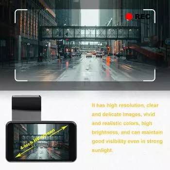 Dual lens Dashcam Car Camera WiFi front rear Night Vision Recording Loop Dash Recorder Vehicle Accessories Hidden type none