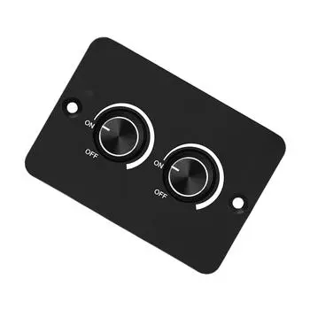 Dual Rotary 12V LED Dimmer Switch 60W PWM Control with Silent Operation Plastic LED Dimmer Tool For Car Van Lighting