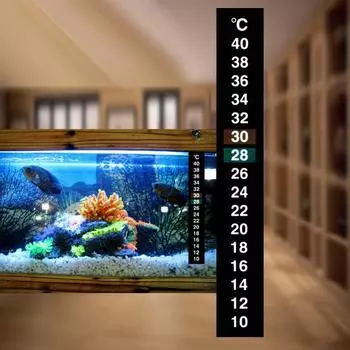 Dual Scale Aquarium Thermometer Fish Tank Liquid Fahrenheit Sticker Digital Aquarium Thermometer Stick Aquatic Pet Supplies 15.5x11.1x1