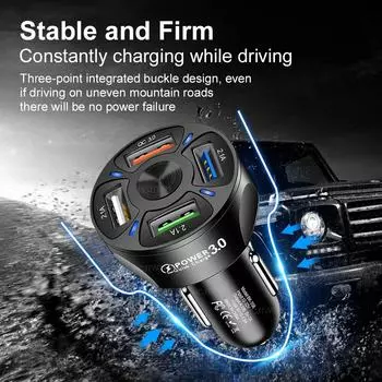 Dual USB C PD 35W Car Charger Fast Charging PD Quick Charge 3.0 USB C Car Phone Charger Adapter For iPhone Xiaomi Samsung Black