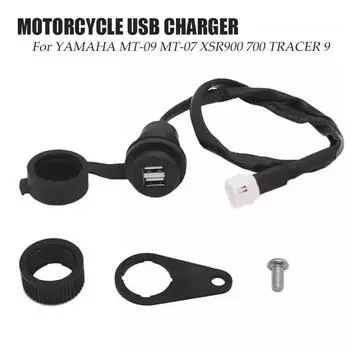 Dual USB Charger Plug Socket Adapter Charging for YAMAHA MT09 MT-09 SP FZ09 XSR900 XSR 900 Tracer 900 9 GT 9GT 900GT Accessories
