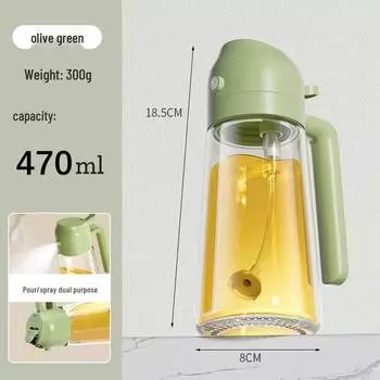 Dual-Use Glass Oil Spray Bottle: High-Pressure, Leak-Proof Kitchen Oil Pot