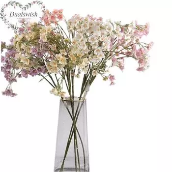 Dualswish 100 маленьких цветочных головок в корейском стиле, искусственные цветы, полные звезд, искусственные цветы, украшения для дома, шелковые цветы ручной работы 60cm