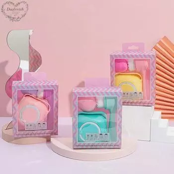 Dualswish Инструменты для макияжа Принадлежности для ухода за телом и чистки Трехкомпонентная щетка для ванны Кисть для лица Beauty Egg розовый