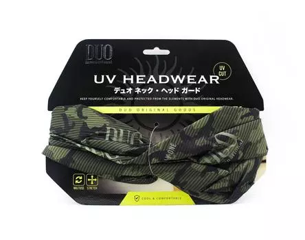 Дуэтные гетры на шею, УФ-голова, свободный размер, оригинальный зеленый камуфляж (1359)