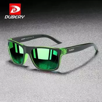 DUBERY новые квадратные поляризационные солнцезащитные очки мужские модные зеленые зеркальные оттенки мужские УФ-защита спортивные солнцезащитные очки для вождения для мужчин
