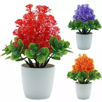 Dubonnet 1 шт. искусственный цветок сезон дерево минисакапе свадебный домашний стол декор бонсай розы красного