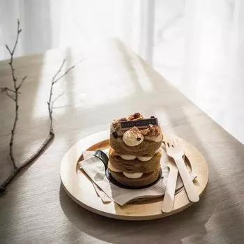 Дубовая тарелка для десерта, круглая деревянная тарелка для хлеба, тарелка для Instagram, реквизит для фотосессий trumpet