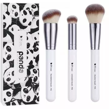 DuCare 3 3 Two Care Face Brush Set Кисть для нанесения тональной основы Кисть для пудры Кисть для нанесения консилера Собака