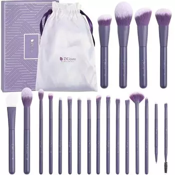 DUcare Makeup 20 Professional Makeup Super Face Mask Makeup Foundation Eye Shadow Face Easy to Draw Makeup Professional Makeup Purple Brushs, фиолетовый