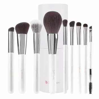 DUcare Makeup Brush Set of 9, Makeup Brush, Shiratama, Makeup Brush, Eye Shadow Brush, Face Brush, Uses plenty of carefully selected ultra-fine bristl