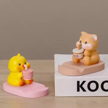 Duck Creative Phone Holder Animal Figure Cell Phone Bracket Mobile Phone Stand Desktop Ornaments duck