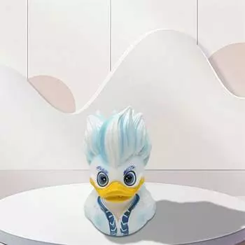 Duck Figurine Creative Ice/Fire Duck Statue Small Resin Animals Desktop Decorations For Home Office L