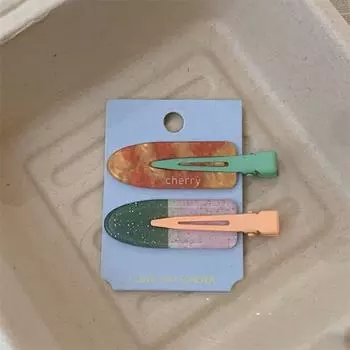 Duckbill Clip Fruit Hairpin Geometry Makeup Hair Clip Simple Traceless Hairpin Daily style 6