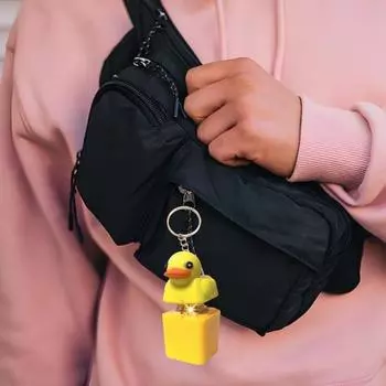 Ducky Caps Брелок-игрушка-фиджет Крякающая утка Снятие стресса АБС-пластик Погремушка-успокоитель