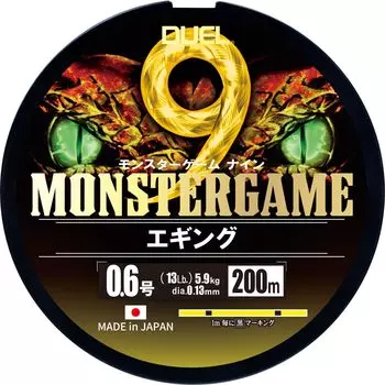 DUEL 9 прядей PE леска Monster Game 9 Eging 200м Нет. 0.6