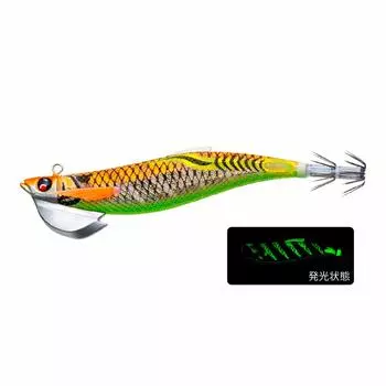 DUEL Egi Squid Fishing Lure Lure Fin Plus TR Fishing Tackle Fishing Tackle Fishing Tackle Bait Tree Egi Trick Big Size 40g Gold Orange Tip Run (Дуэль)