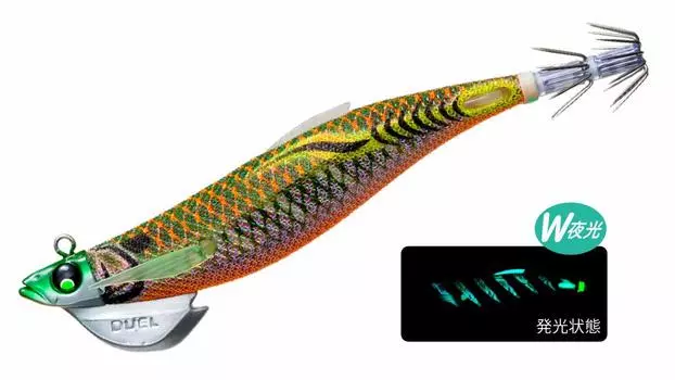DUEL Lure Egi Fin Plus TR Rattle 30g 30g Luminous Brown Green Patapata EZ-Q No. 3.5 Вес A1745-DLBM-Double