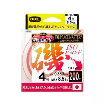 DUEL Нейлоновая леска №. 4 TG Peace Master Iso за пределами 200 м Нет. 4 прозрачных оранжевых камня для рыбалки Fukase H3472