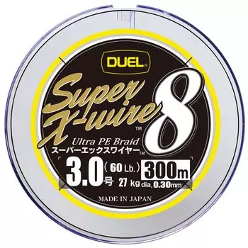 DUEL PE Line Fishing Line Super X Wire 8 Fishing Line Fishing Tackle High Strength High 300m 5 Marking [Line Sensitivity] No. 3.0 Colors/Yellow