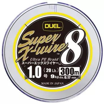 DUEL PE Line Fishing Line Super X Wire 8 Fishing Line Fishing Tackle High Strength High 300m 5 Marking [Line Sensitivity] No. 1.0 Colors/Yellow
