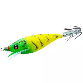 DUEL Sutte Pukka 75mm Green Squid Fishing Dropper Glow-in-the-Dark