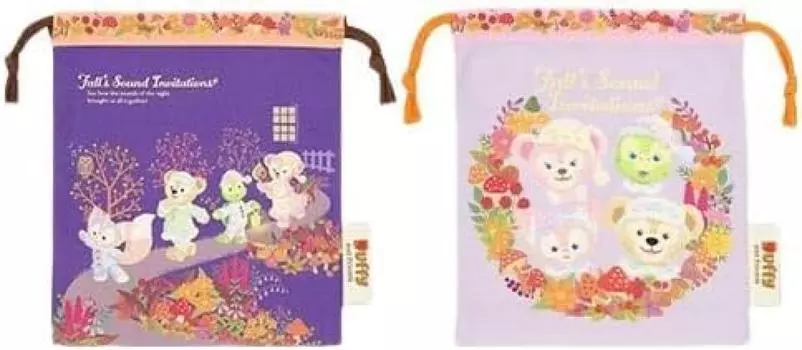 Duffy Kinchaku Set Duffy Friends Falls Sound Invitation Tokyo Disney Resort Limited Sleepover Party 2024 Autumn Goods &