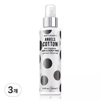 Duft & Doft Fine Fragrance Hair & Body Mist Angel Cotton, 3 packs, 150ml