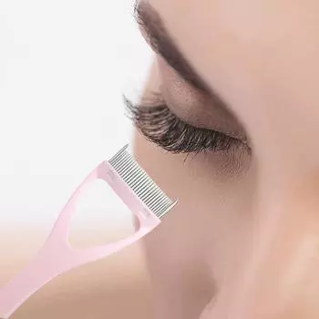 Дугообразная стальная игла для расчески ресниц, разделитель ресниц, прямые щипцы для завивки ресниц, косметический инструмент для макияжа, разделитель ресниц чёрный