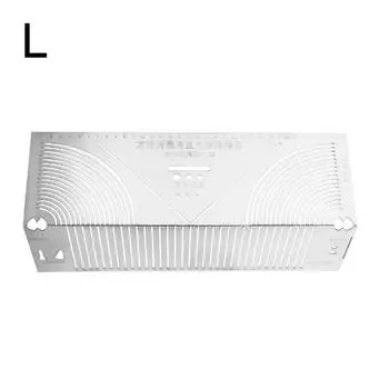 Дуговая маркировочная линейка, прямоугольная конструкция, дуга, параллельный чертеж, градусный направляющий инструмент для резки M D3O3 Silvery-M